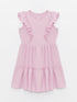LC Waikiki Crew Neck Ruffle Detailed Girl Dress